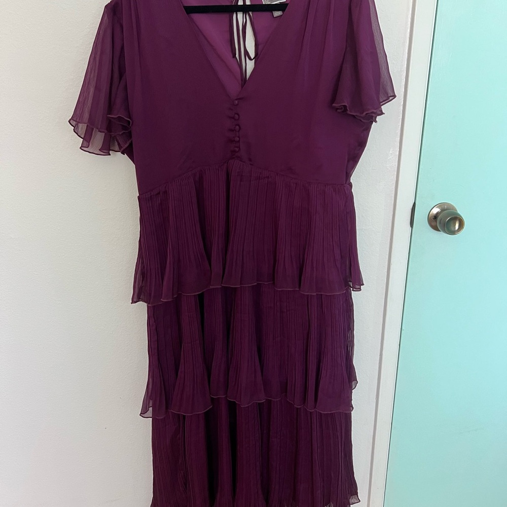 Elegant Purple Tiered Dress